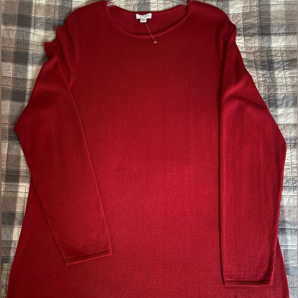 J.Jill Red Tunic Sweater - Size Large (Size 14) - NWOT